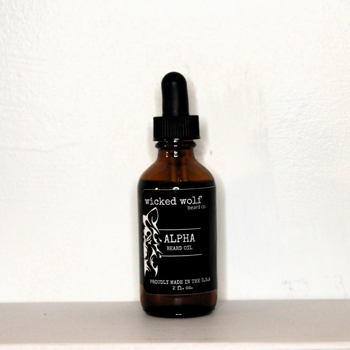 “Wicked Wolf Alpha Beard Oil – natural beard oil for men with tobacco and vanilla scent”