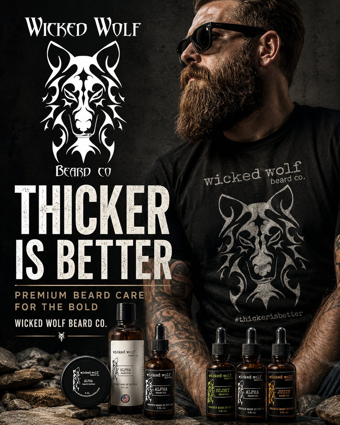 Wicked Wolf beard care products